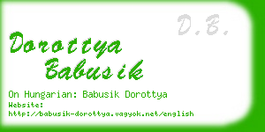 dorottya babusik business card